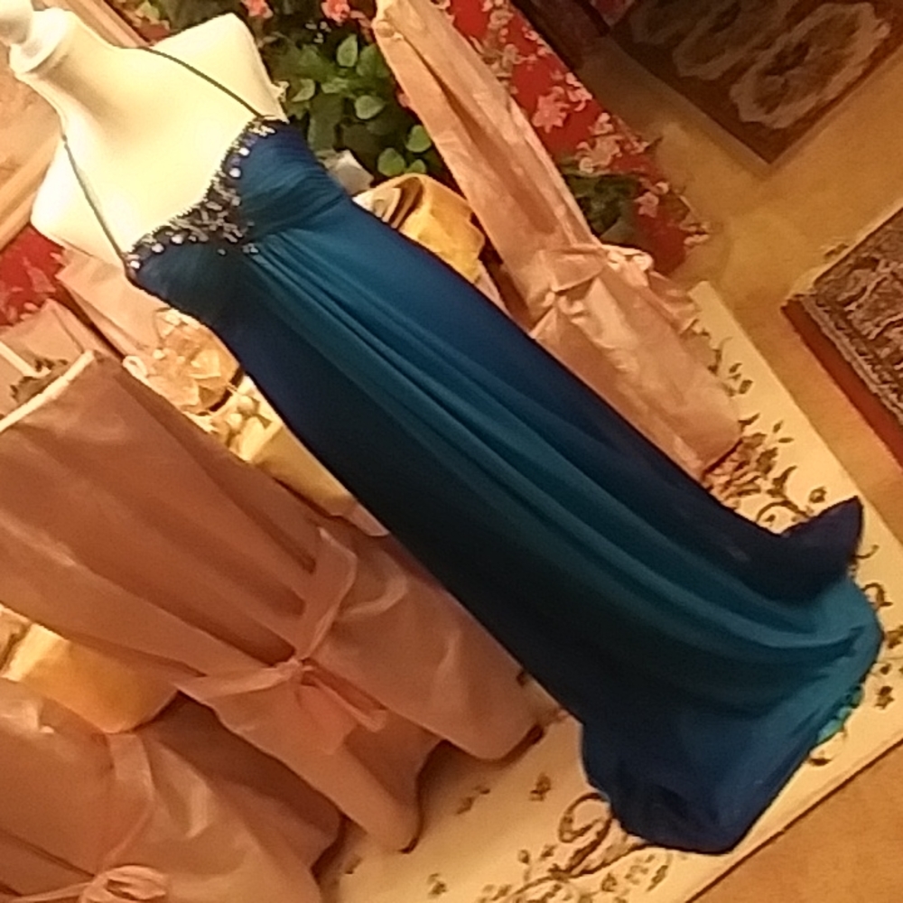 long after five blue dress